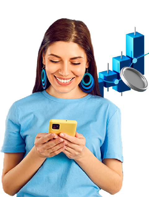 mujer en su celular, rendimientos