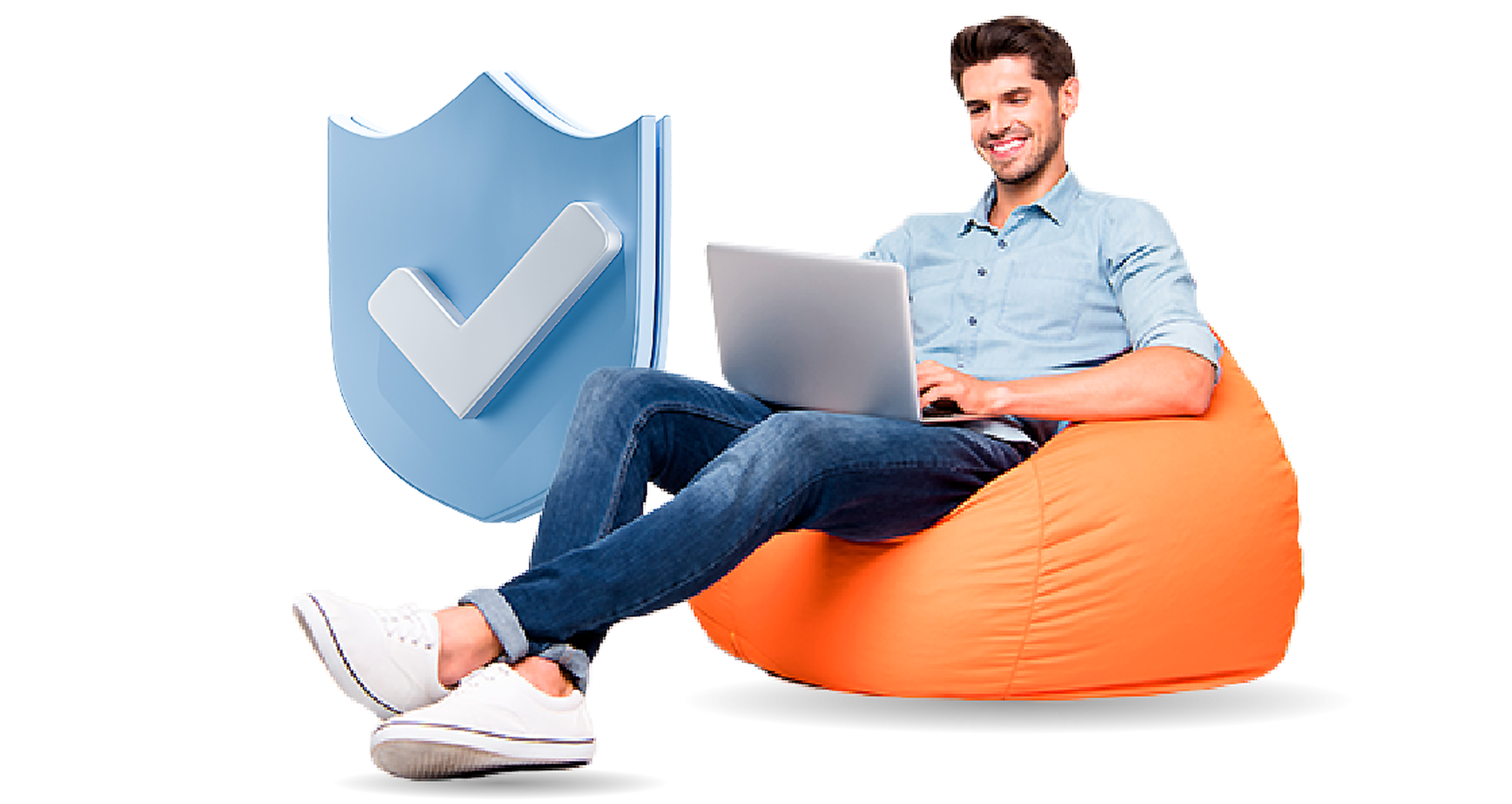 Hombre y laptop
