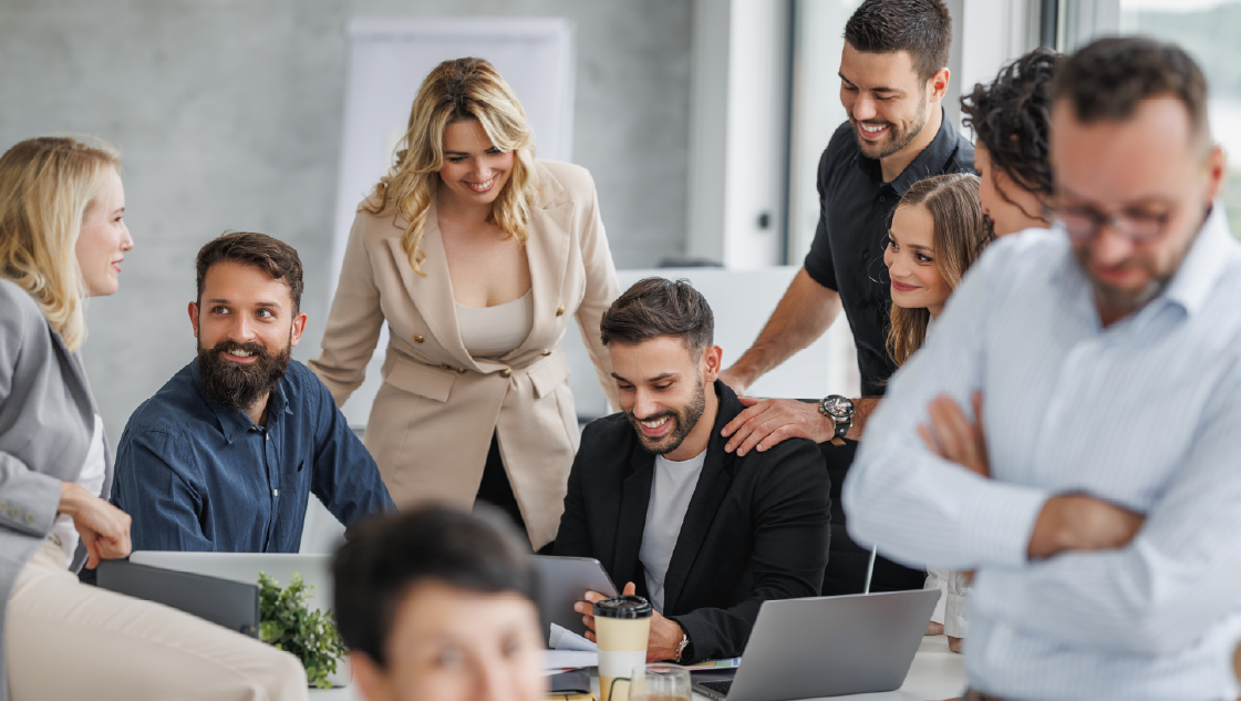 Empresarios felices