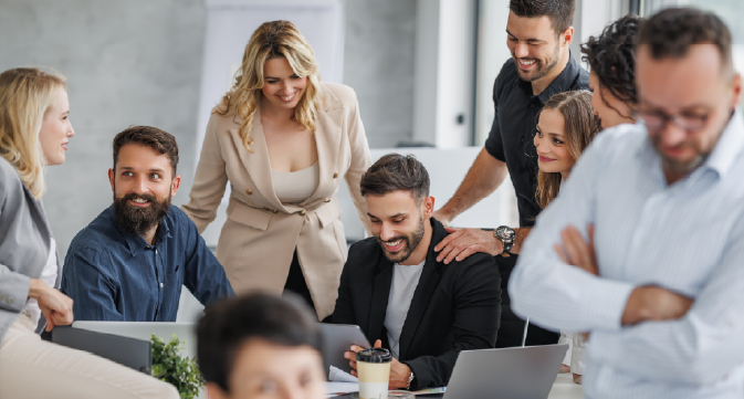 Empresarios felices