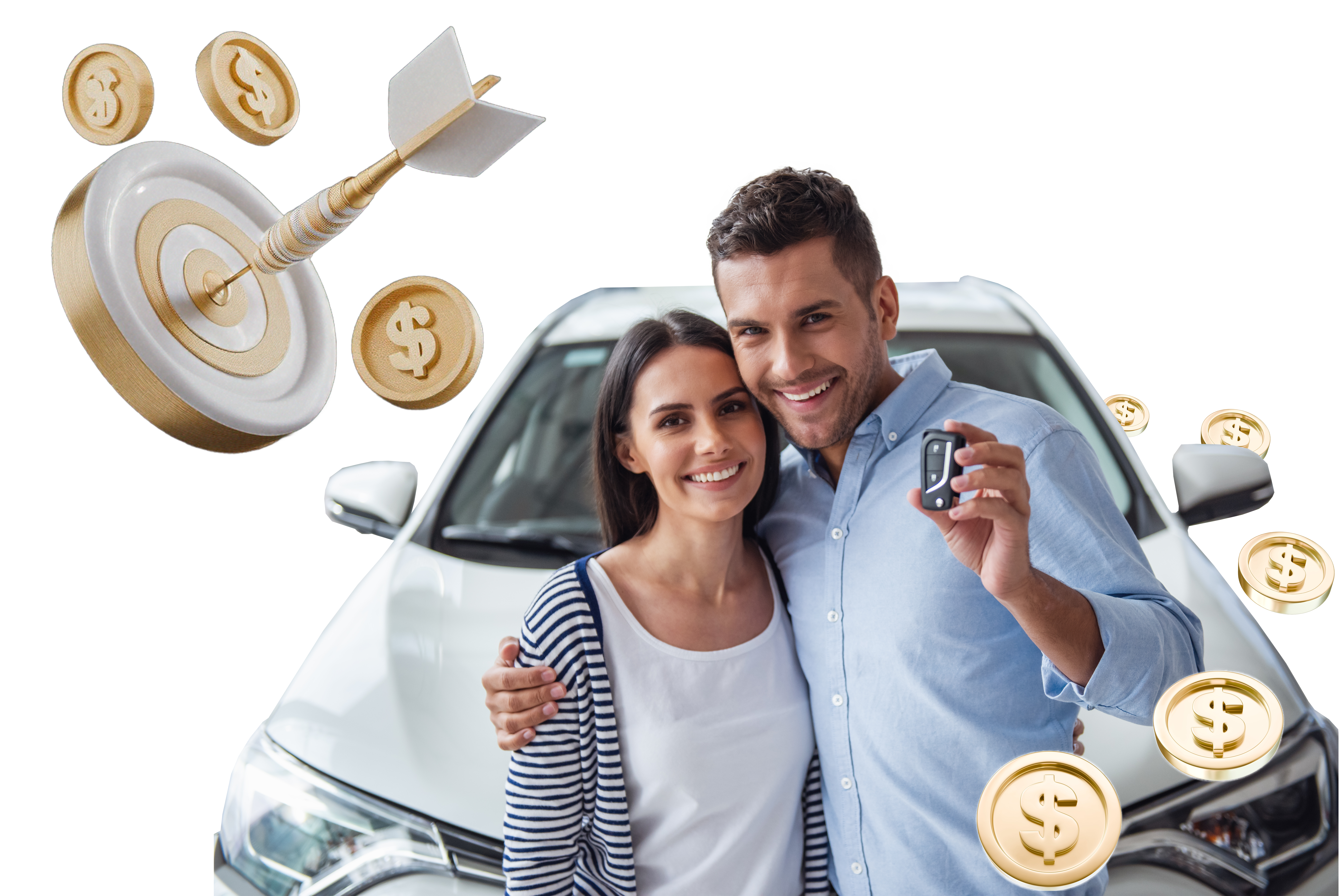 imagen pareja vehiculo productivo