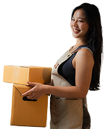imagen mujer con cajas