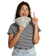 imagen mujer con dinero