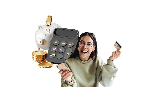 Mujer con ahorros