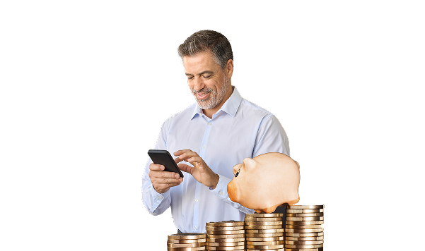 Hombre con ahorros