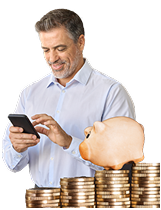 Hombre con ahorros