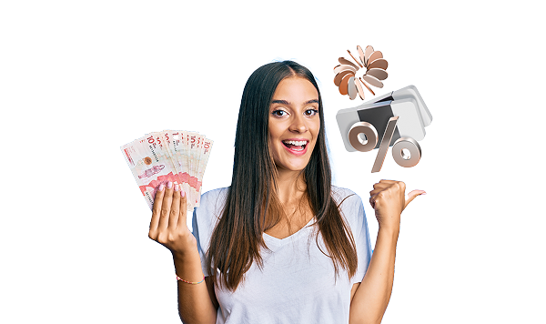 Mujer con dinero