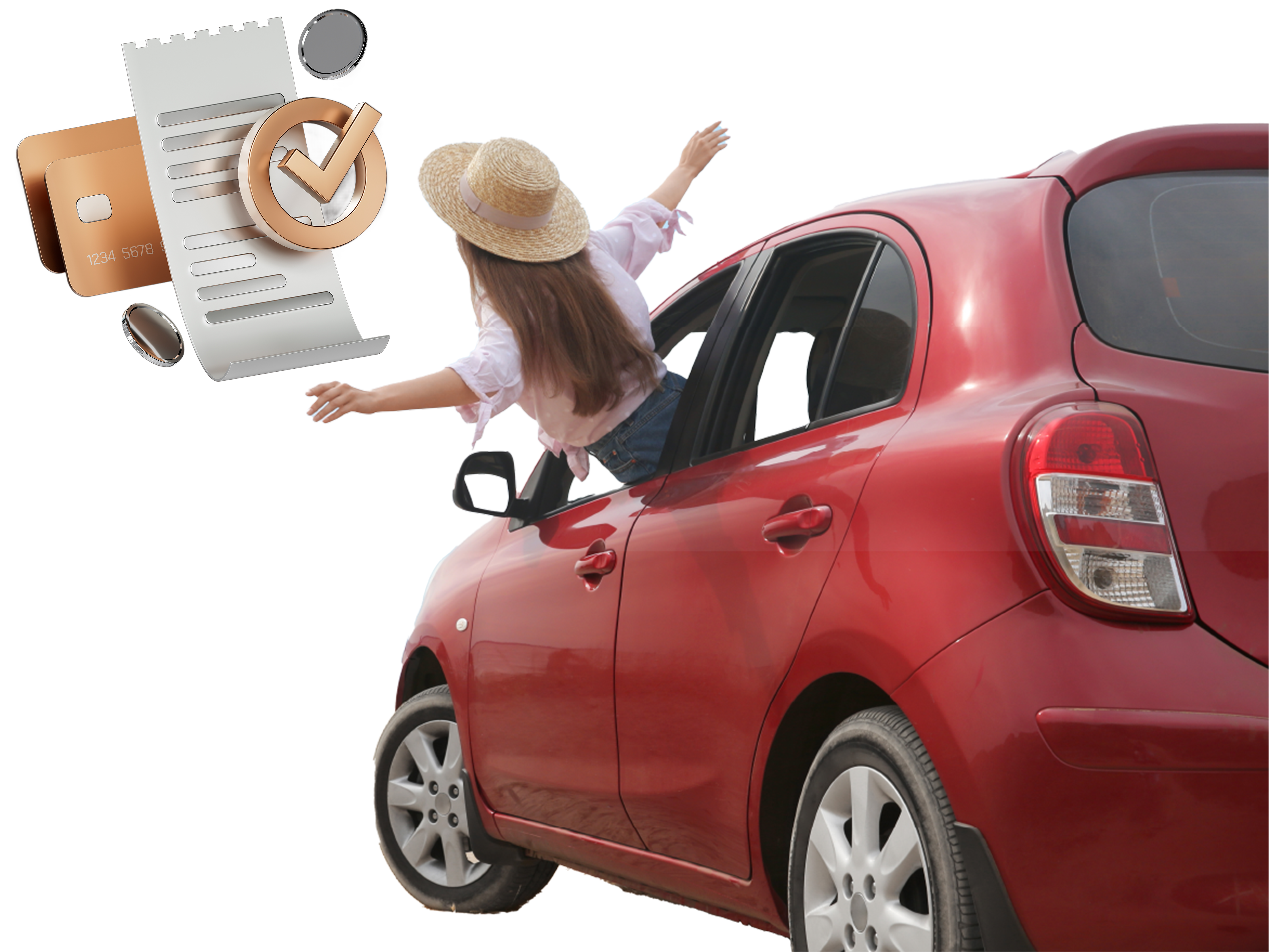 Mujer con carro, con desprendibles