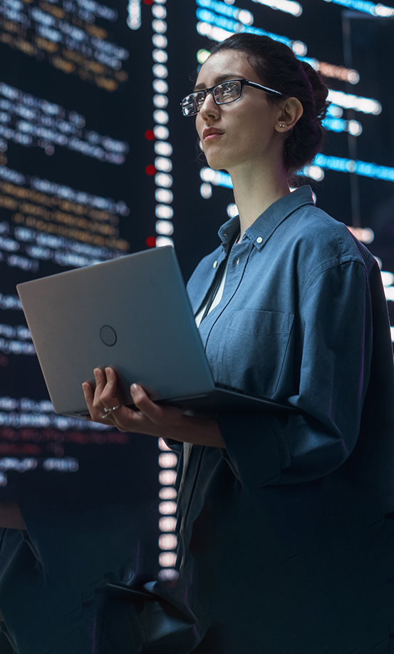 Mujer con tecnologia