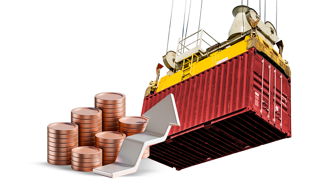 Container, dinero arriba