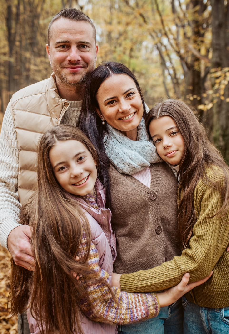 Familia sonriendo