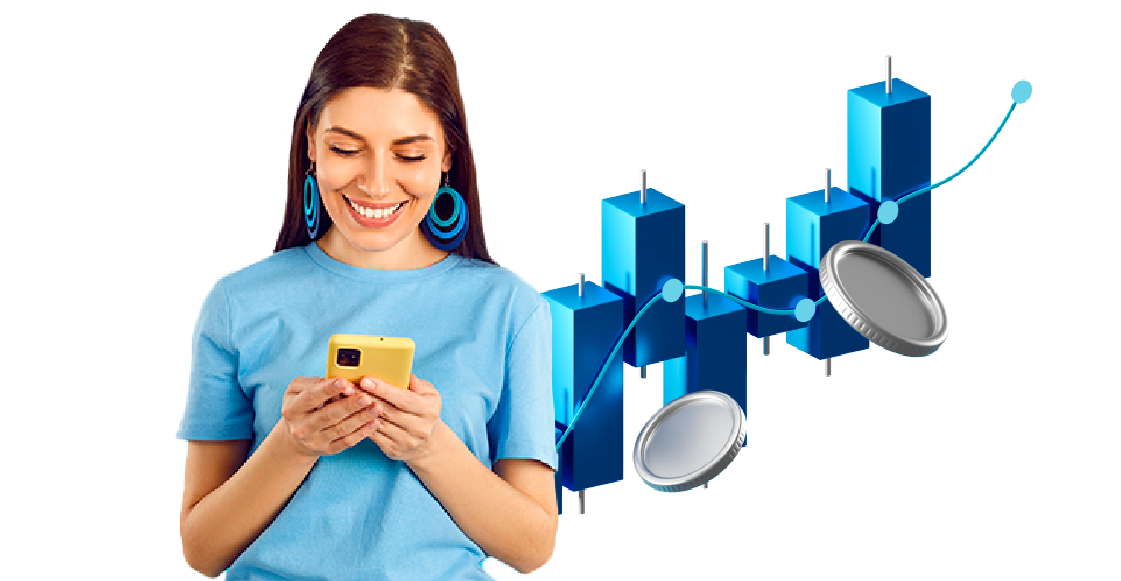 mujer en su celular, rendimientos