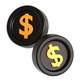 icono monedas black
