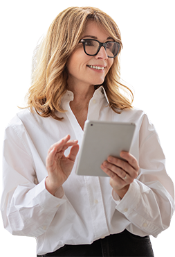 Empresaria en su tablet