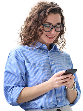 Mujer en su telefono