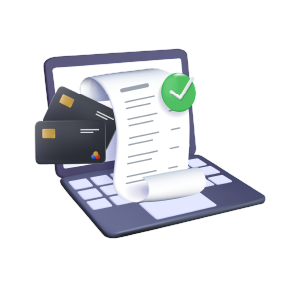 Telefono, factura y tarjeta de credito