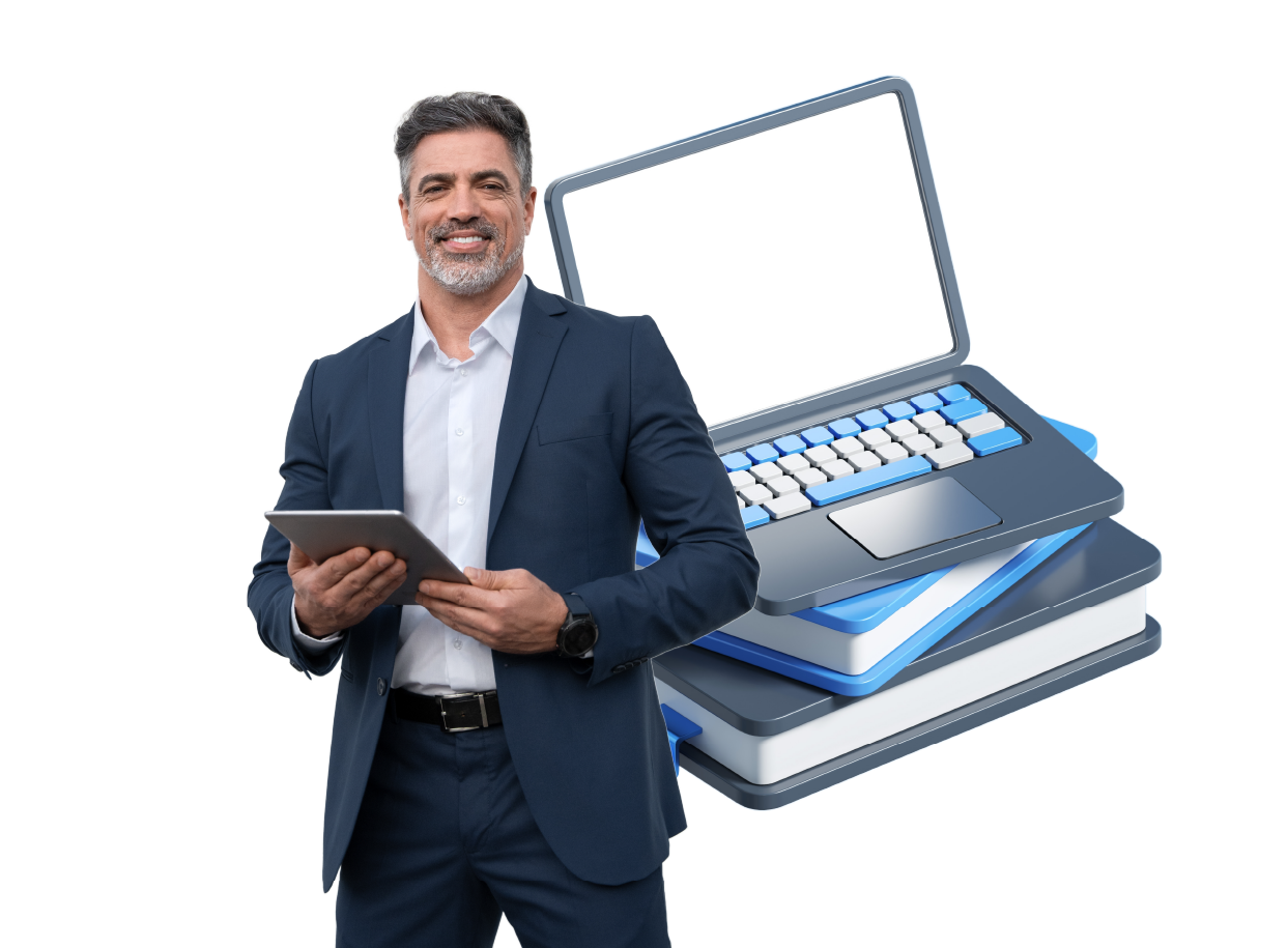 Empresario feliz