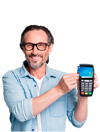 Persona con datafono