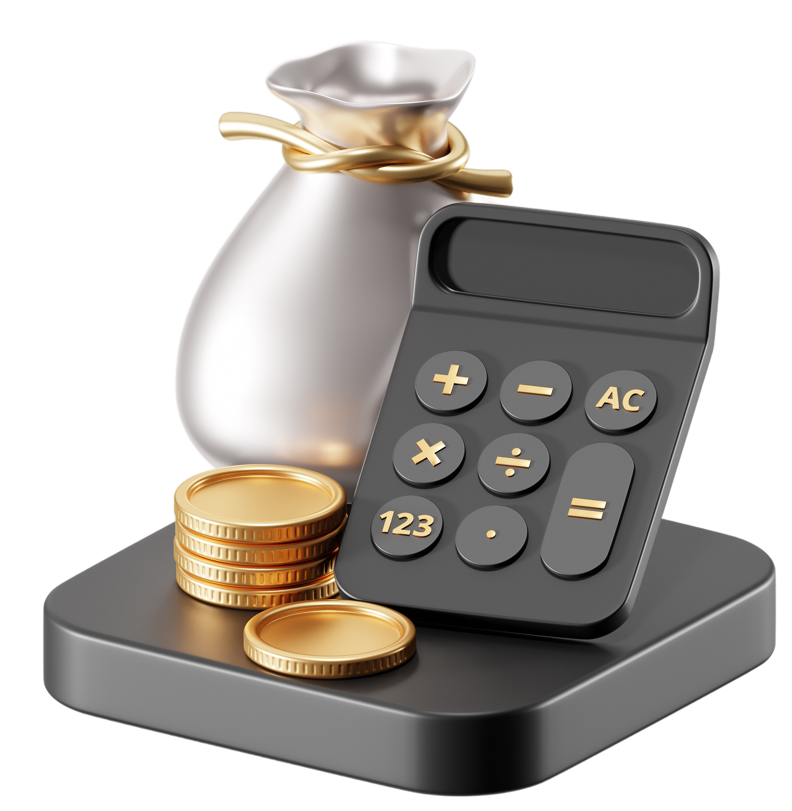 calculadora y monedas