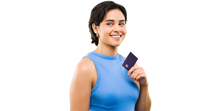 Mujer con tarjeta