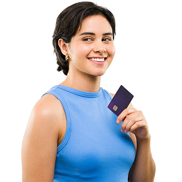Mujer con tarjeta